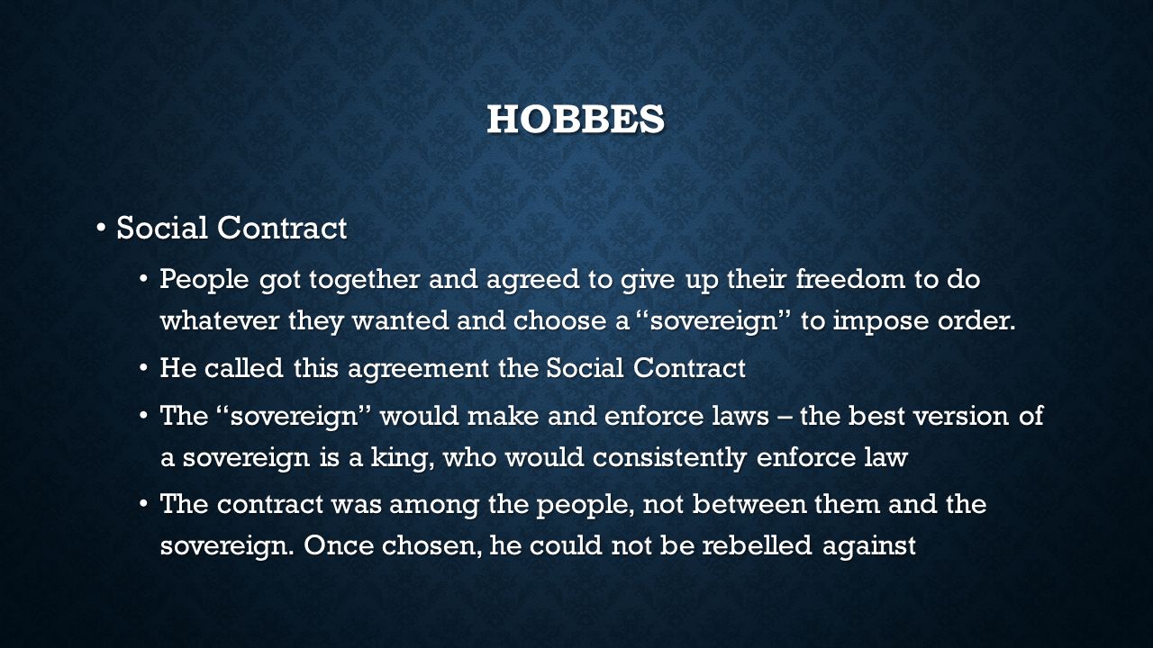 The Social Contract: Hobbes, Locke and Rousseau